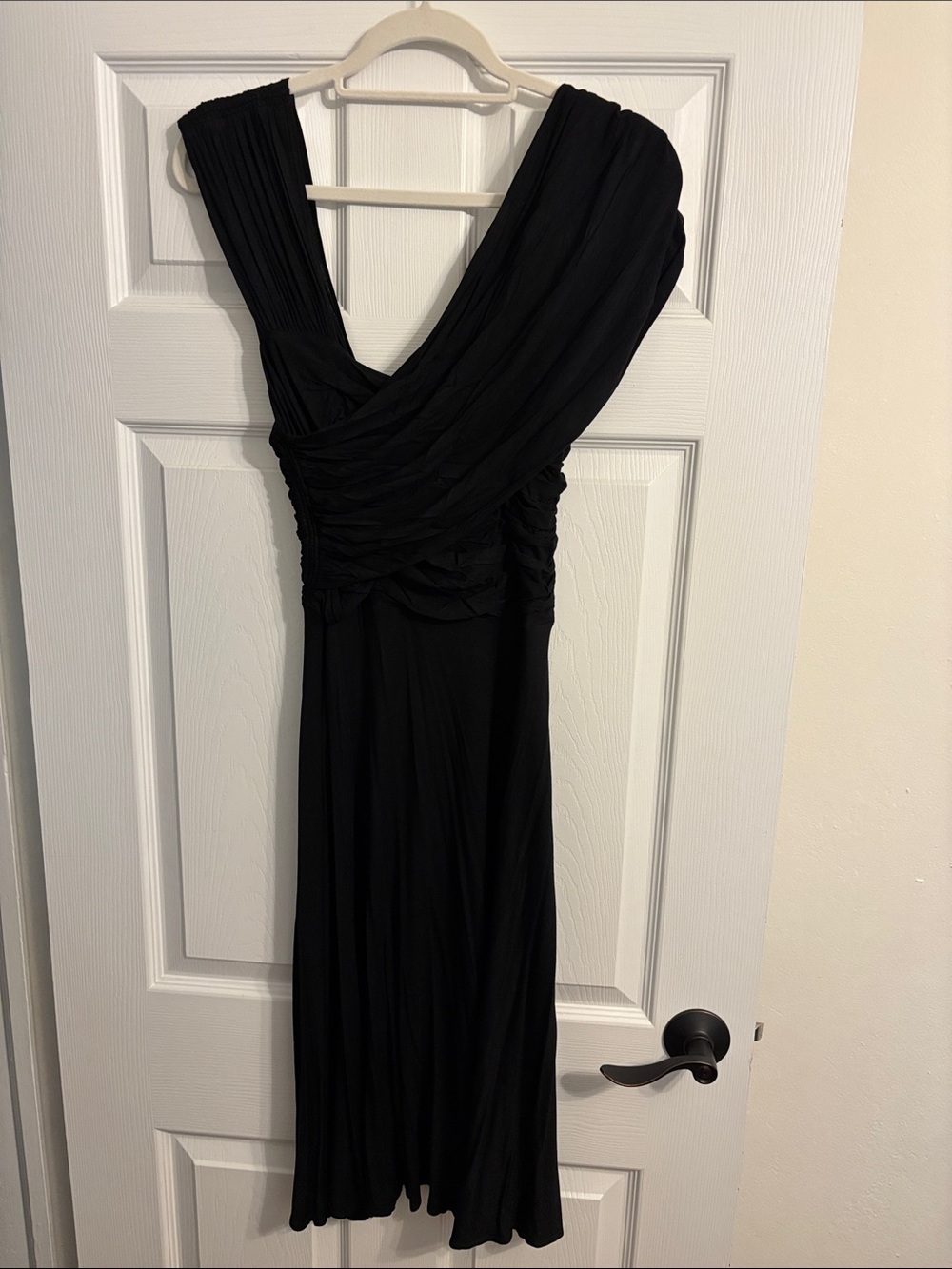 Plenty by Tracy Reese Black One-Shoulder Draped Evening Dress